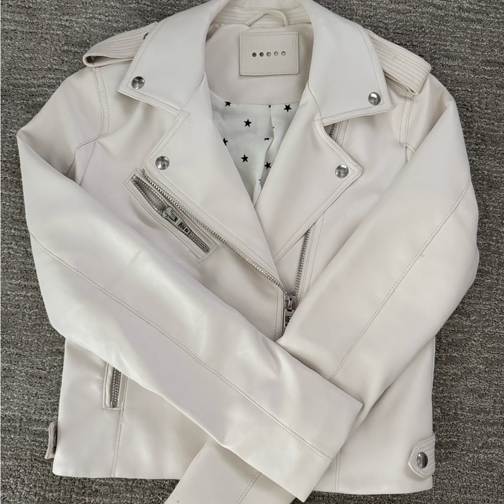 Blank NYC Women’s White Leather Jacket